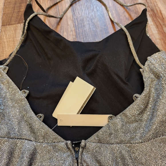 Speechless Silver Glitter Fit & Flare Dress - Picture 6 of 7